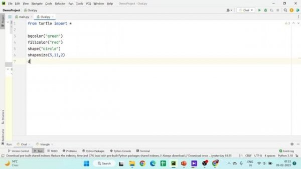 Oval Shape using Python Turtle