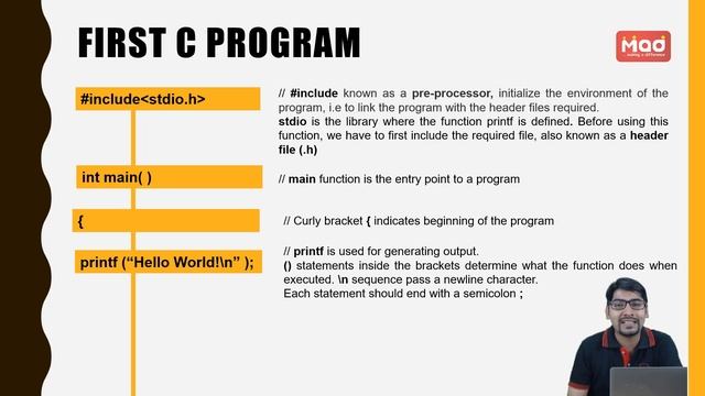 C Programming for Beginners | Coding Ninja | First C program "Hello World" | #1 смотреть онлайн