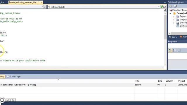 How to include custom library in Atmel Studio 6 смотреть онлайн