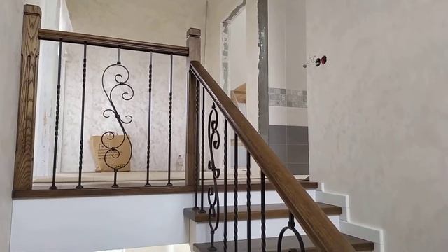 Отделка монолитной лестницы ясенем смотреть онлайн