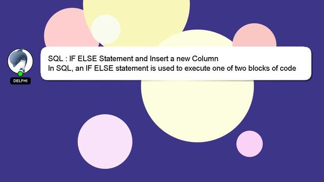 SQL : IF ELSE Statement and Insert a new Column смотреть онлайн