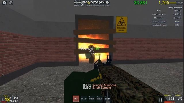 Патронов нахватает на таких! [ROBLOX] [? Восстание Зомби] смотреть онлайн