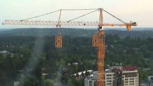 монтаж башенного крана LIEBHERR