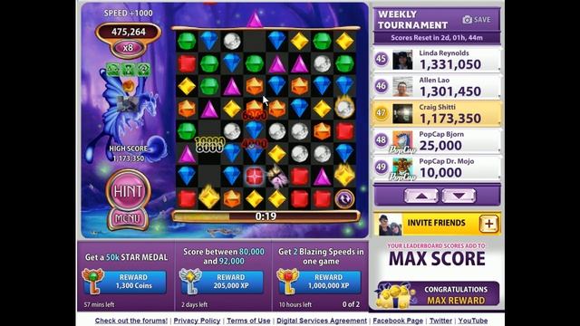 Bejeweled Blitz 1,129,650 Pre-Cat LIVE Gameplay [Elite Technique] смотреть онлайн