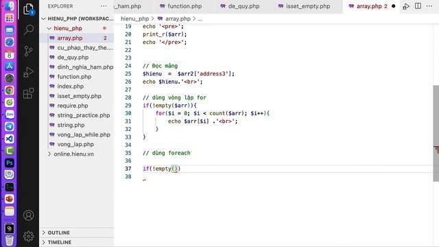 Khoá học lập trình PHP&MYSQL - Bài 37: Mảng (array) trong PHP Phần 2 смотреть онлайн
