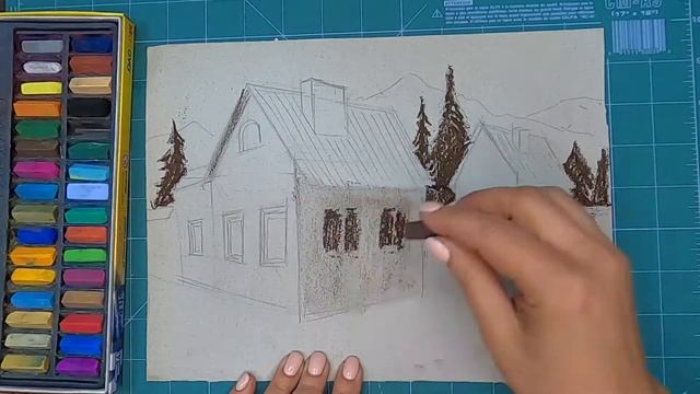 Пейзаж пастелью смотреть онлайн