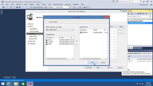 Azure DevOps with Visual Studio Online - Load Testing смотреть онлайн