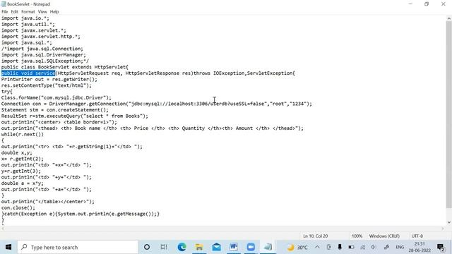 wt # 80 | Fetch the rows from the table into HTML page using Servlets and JDBC смотреть онлайн
