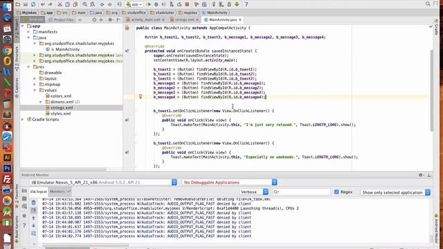 Android Studio How to build a simple app with buttons and text fields Part 3 смотреть онлайн