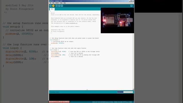 ESP8266 CBDB nEXT EVO Board - Arduino IDE 1.6.5 - Blinky смотреть онлайн