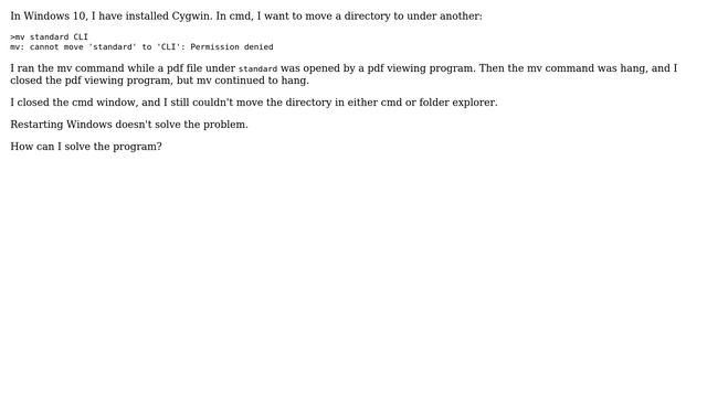 mv: cannot move 'standard' to 'CLI': Permission denied смотреть онлайн