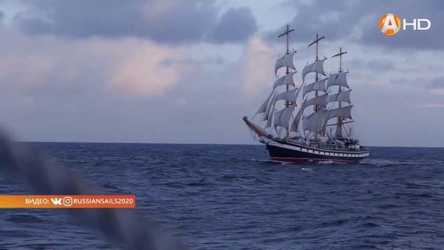 Барк «Крузенштерн» выиграл 200 мильную парусную гонку в Южной Атлантике смотреть онлайн