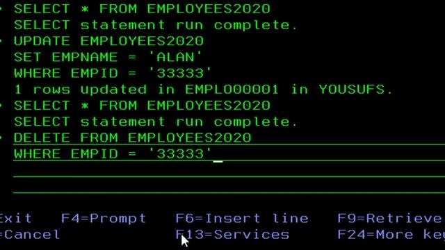 Delete Command DB2 UDB смотреть онлайн