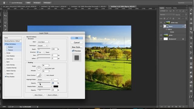 Создаем эффект матового стекла в Photoshop CC смотреть онлайн