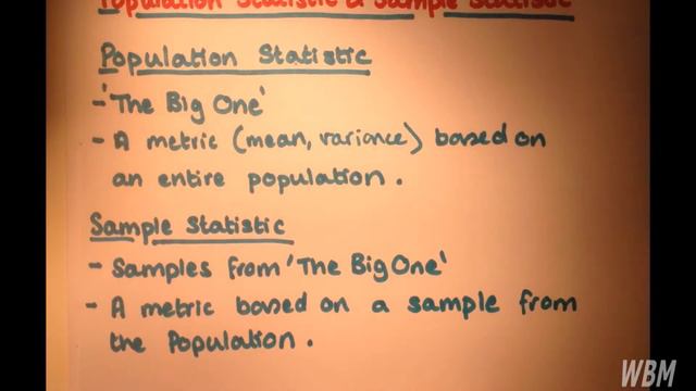 Difference Between Population Statistic and Sample Statistic смотреть онлайн