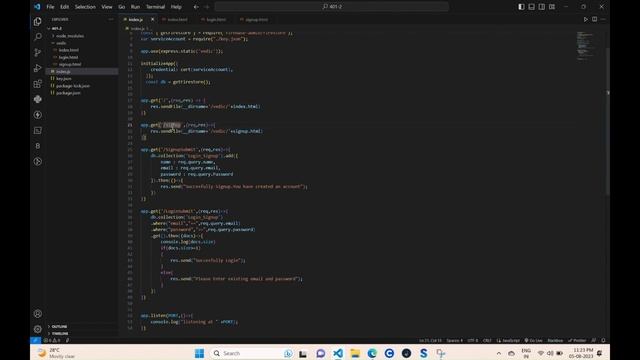 Signup and Login form using firebase ,express and Nodejs смотреть онлайн