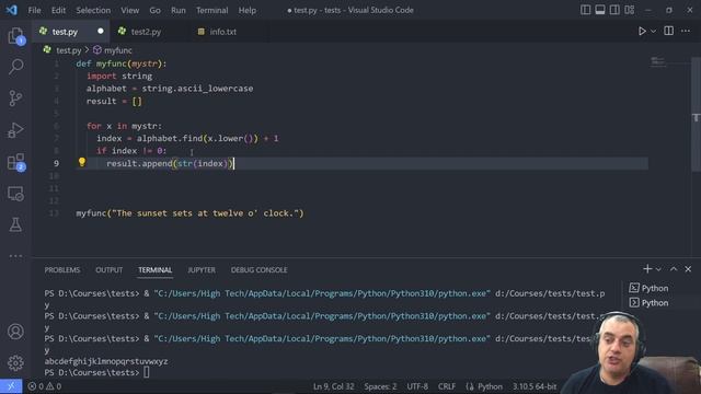 [Arabic] Python Codewars Replace With Alphabet Position challenge solved смотреть онлайн