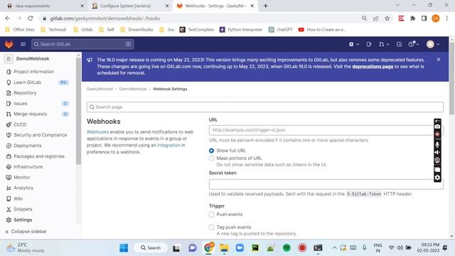 Integration of Jenkins and Gitlab webhook | Localmachine | @techiehood смотреть онлайн