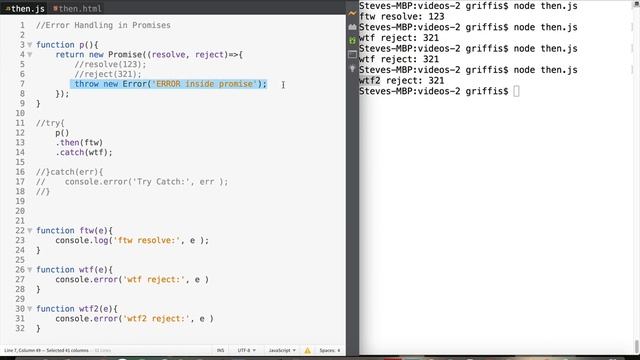 Error Handling in Promises смотреть онлайн