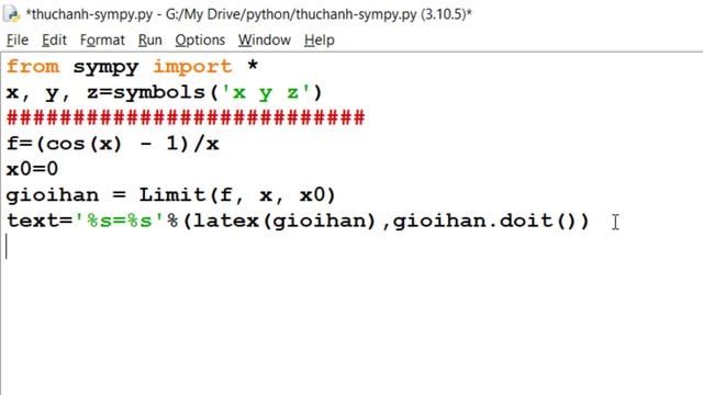 [Python #11] Ứng dụng thư viện Sympy tính giới hạn hàm số смотреть онлайн