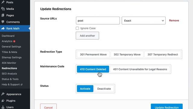 How to Set Up Redirections in WordPress Using Rank Math? Rank Math SEO смотреть онлайн