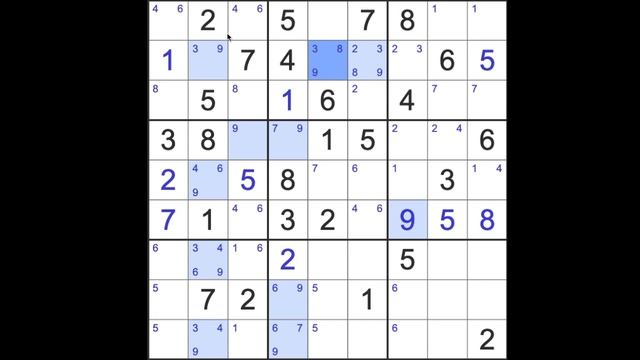 Sudoku solution – New York Times sudoku 31 August 2021 Hard level смотреть онлайн