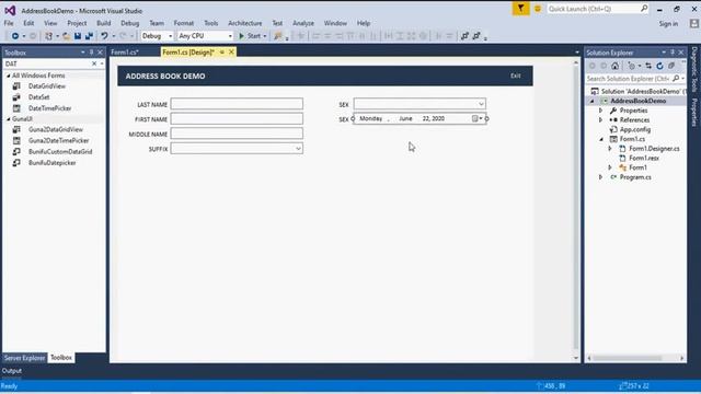 Part 1 - Address Book UI Design using c#.net and SQL Server смотреть онлайн