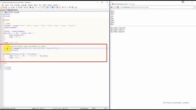 Chapter 24 : PHP Sorting Arrays смотреть онлайн