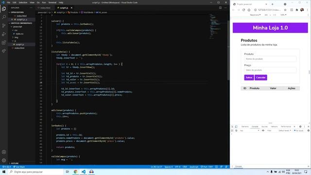Como Listar Dados do Array em Tabela HTML - Curso de Javascript Puro Orientado a Objetos - Aula 4 смотреть онлайн