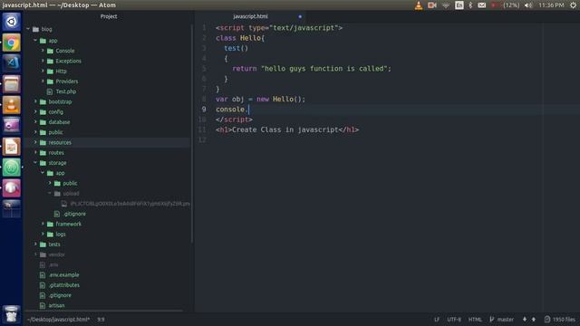 Create class in JavaScript object oriented смотреть онлайн