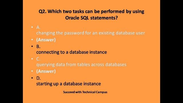Technical Campus-Oracle SQL 1Z0-071 Certification.for coaching or practice Q&A set,cont-9971950633 смотреть онлайн