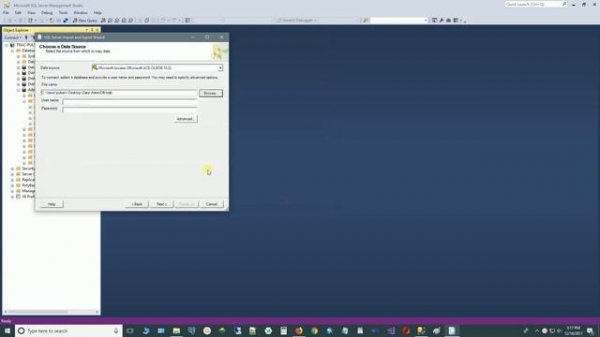 MS SQL Server - Management Studio - Import Access database tables into SQL Server database