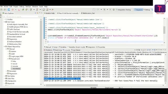 How to PASS or FAIL a test MANUALLY in Katalon studio смотреть онлайн