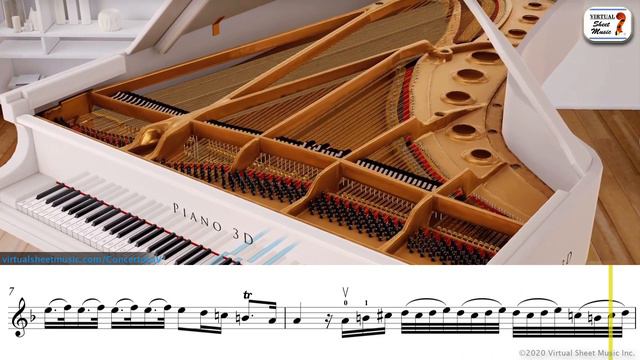 Concerto in A minor Op.3 No.6, 2nd mov. violin and piano - Antonio Vivaldi - Sheet Music Play Along смотреть онлайн