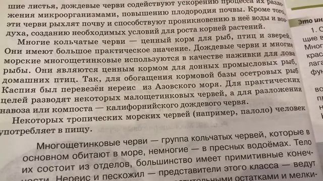 Биология/7 кл/ Класс Многощетинковые черви.Роль кольчатых червей в природе и жизни человека/18.11.2 смотреть онлайн