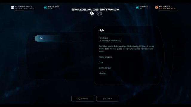 Mass Effect Andromeda [Peebee Romance Español] #8 - Lexi, la cotilla (Sara) смотреть онлайн