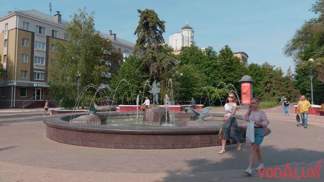 Строительство фонтана Мальчик с Гусем в Белгороде смотреть онлайн