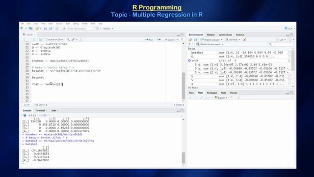 (RP19) Multiple Linear Regression in R смотреть онлайн