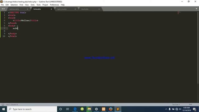 how to create php hello world смотреть онлайн