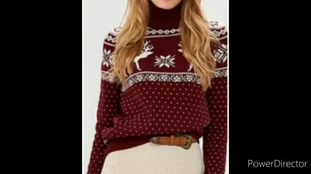 Идеи для вязания: новогодние свитера с оленями - слайд шоу/Knitting sweaters review смотреть онлайн