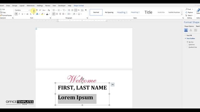 How to Design Table Reservation Name/Place Card In MS Word - DIY Tutorial смотреть онлайн