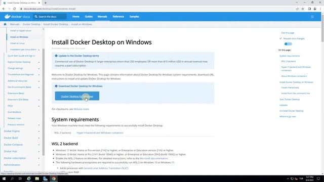 Docker Desktop Installation on Windows Server 2019 смотреть онлайн