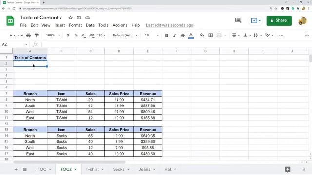 How to Create a Table of Contents in Google Sheets смотреть онлайн