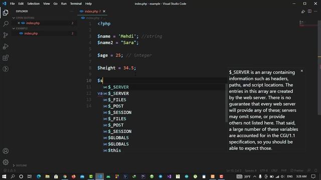 4-data types in PHP смотреть онлайн