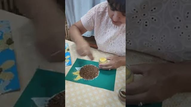 Мастер - класс картины из крупы "Подсолнух" смотреть онлайн