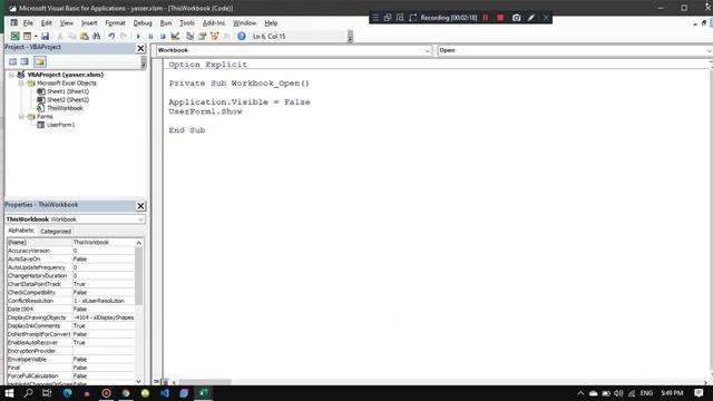 حل مشكلة فتح و اغلاق النماذج فى الاكسيل VBA смотреть онлайн