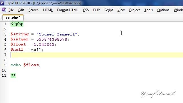 06 PHP Variables types смотреть онлайн
