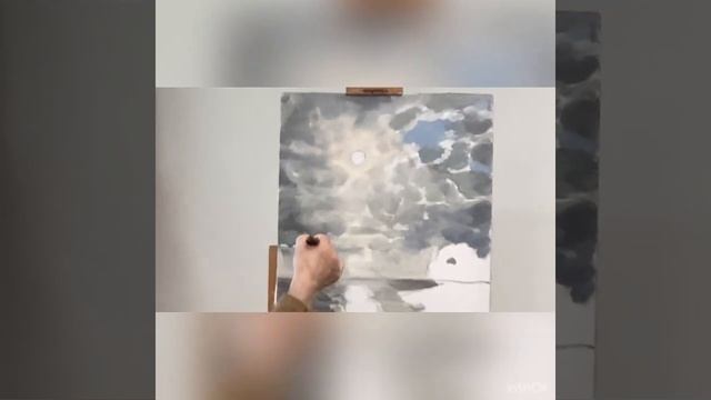 Облака от Александра Мицника ЧСХРФ холст масло 2023 смотреть онлайн