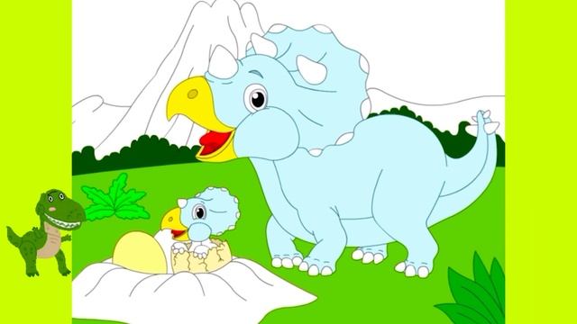 Как Нарисовать Динозавра ? How to Draw a Dino Dinosaur ? Drawing, Coloring, Painting смотреть онлайн
