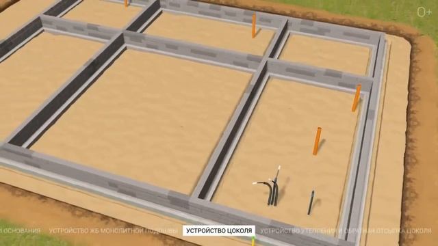 УФФ в 3D . Утепленный финский фундамент под ключ. смотреть онлайн